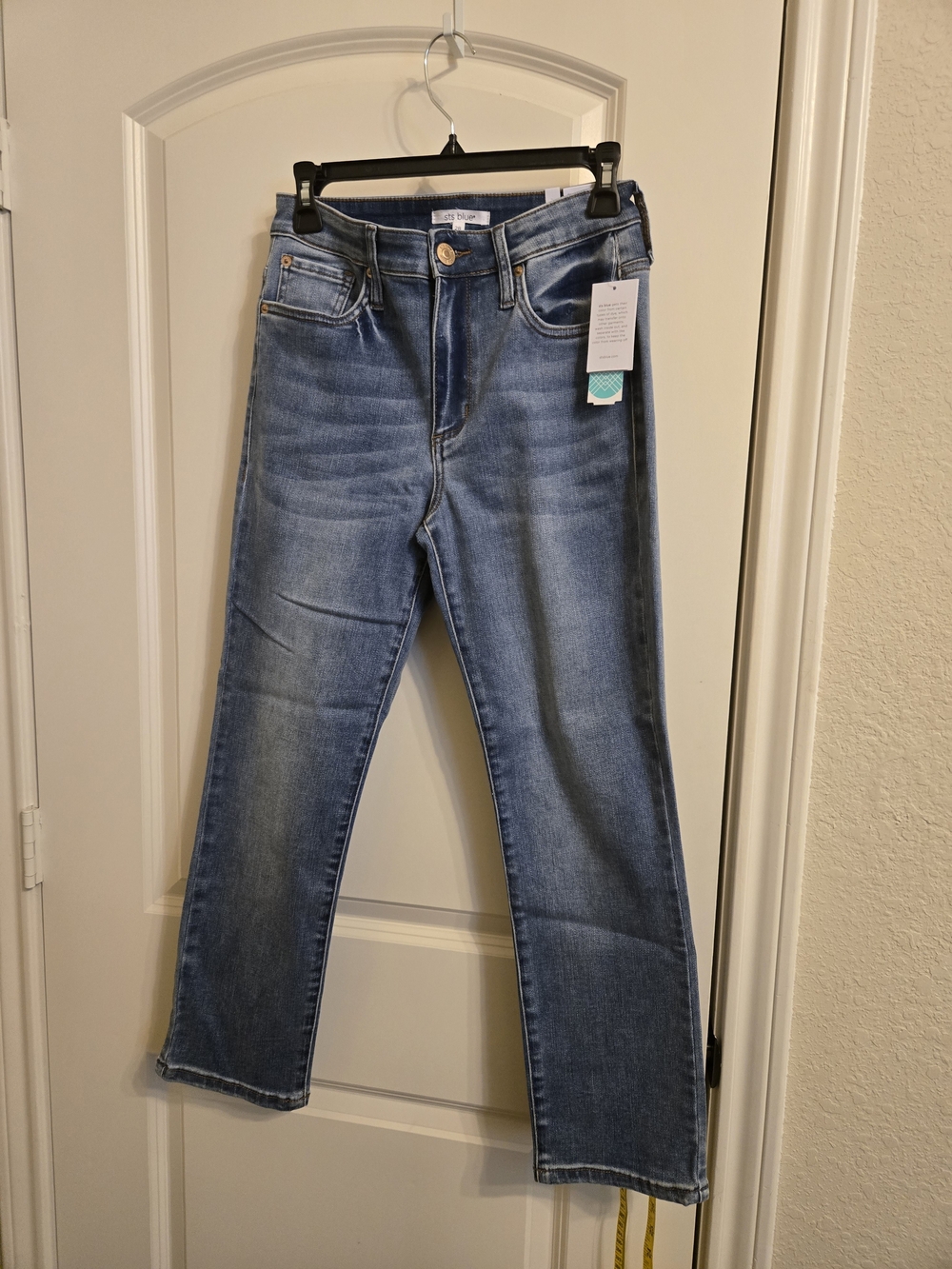 STS BLUE Women's Mid Wash Blue Straight Jeans -